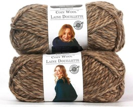 2 Count Laine Douillette 4.5oz Cozy Wool Sand Stone 6 Super Bulky Yarn