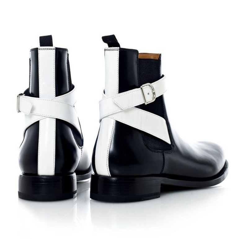 chelsea boots with buckle strap