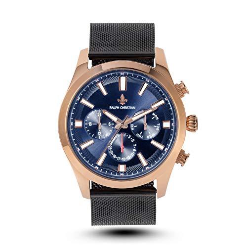 RALPH CHRISTIAN Men's Luxury Watch 18K Rose Gold & Blue Timepiece ...
