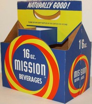 Vintage soda pop bottle carton NESBITTS with orange face unused new old stock