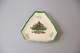 Vintage Spode Christmas tree triangular candy nut dish holiday dinner table - $12.51