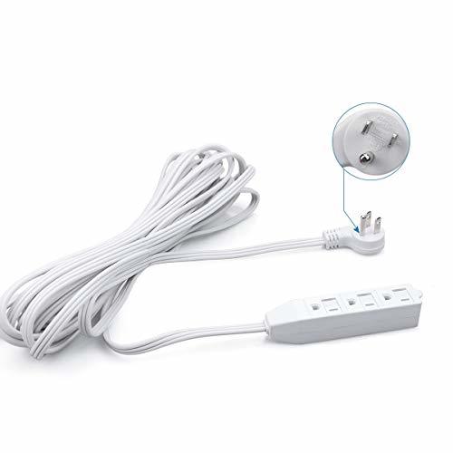 Extension Cord 3Outlet, Indoor Flat Angled 3Prong Plug with Child