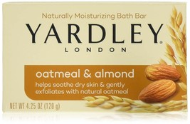 Lot of 4 Yardley London OATMEAL & ALMOND Bar Soap Soaps 4.25 oz Soothes Dry Skin - $17.85