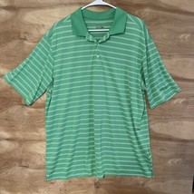 Walter Hagen Polo Shirt Short Sleeve Mens Size XL Green Striped Golf Logo - $22.44