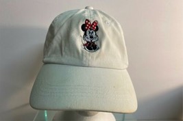Disney White Minnie Mouse Disney Parks Baseball Type Hat Adjustable Size Youth - $12.86