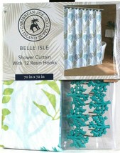 Caribbean Joe Island Supply Co 70" X 72" Belle Isle Shower Curtain & 12 Hooks