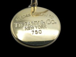 RARE 18k Yellow Gold Tiffany & Co. 750 Please Return To Dangle Earrings 5.63g image 2