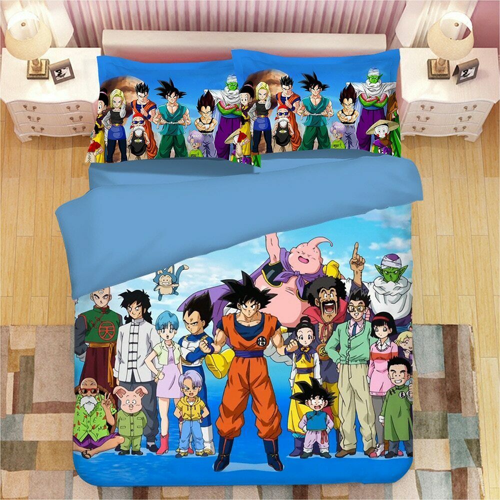 DRAGON BALL Z 3D Bedding Set Duvet Cover Pillowcase Bed Linen Son Goku