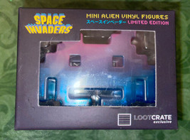 Loot Crate Space Invaders Mini Alien Vinyl Figure Blue Purple NEW - $5.93