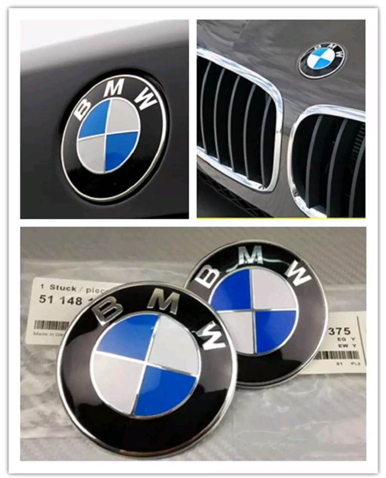 BMW Car Emblem Chrome Front Badge Logo 82 74 68 MM For BMW Hood/Trunk ...