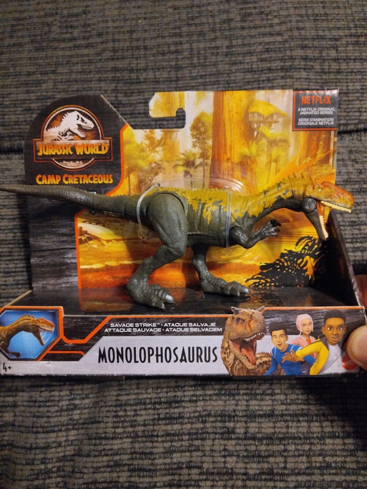 Jurassic World MONOLOPHOSAURUS Savage Strike Cretaceous Dinosaur Figure ...