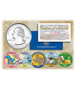 2004 US Statehood Quarters COLORIZED Legal Tender 5-Coin Complete Set w/... - $15.85