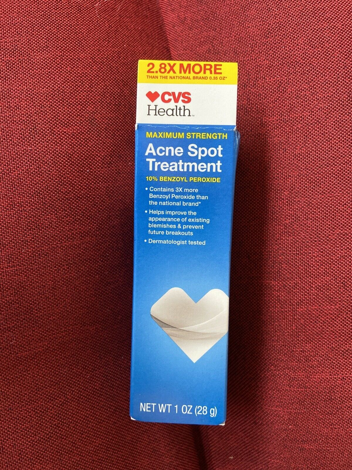 CVS Health Acne Spot Treatment Cream Maximum Strength Benzoyl Peroxide