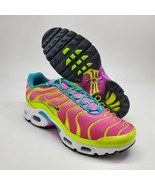 Nike Air Max Plus GS 5.5Y Womens 7 Pink Volt Green Shoes Sneakers CW5840... - $99.00