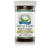 Capsicum With Garlic &amp; Parsley by Nature&#39;s Sunshine-100 caps per bottle - $22.00