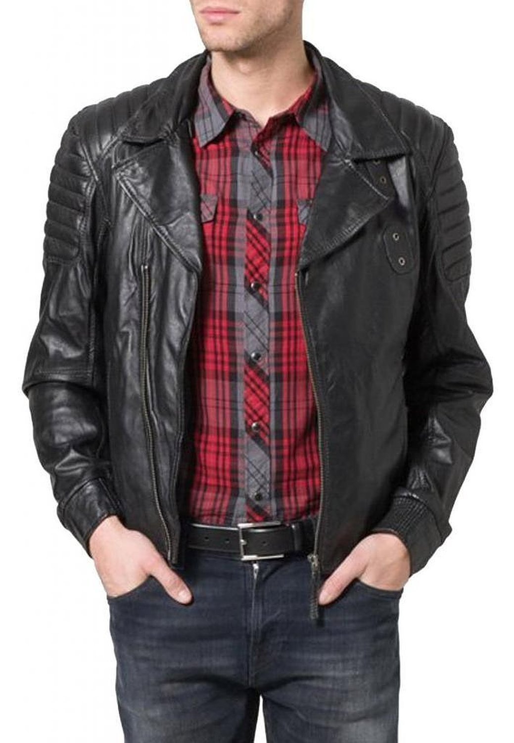 Design Man genuine Handmade men leather jacket real leather jacket for