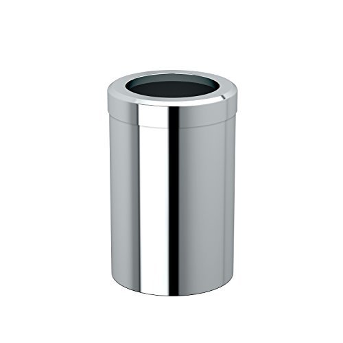 Gatco 1910 Waste Can Modern Bathroom, Kitchen, Office Trash Bin, Round
