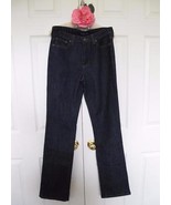 Boston Proper Dark Stretch Denim Jeans 4 Boot Cut 10&quot; Mid Rise Mint Cond... - $14.95