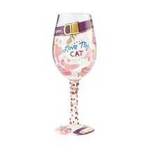 Lolita Love My Cat Wine Glass 15 oz 9" High Gift Boxed Collectible # 6000023 Bar - $39.59