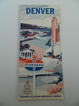 Vintage Standard Oil Denver CO Oil Gas Station Travel Road Map  - $14.99