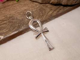 925 Sterling Silver Angel Cross Pendant, Christian Cross, Handmade Jewel... - $45.00