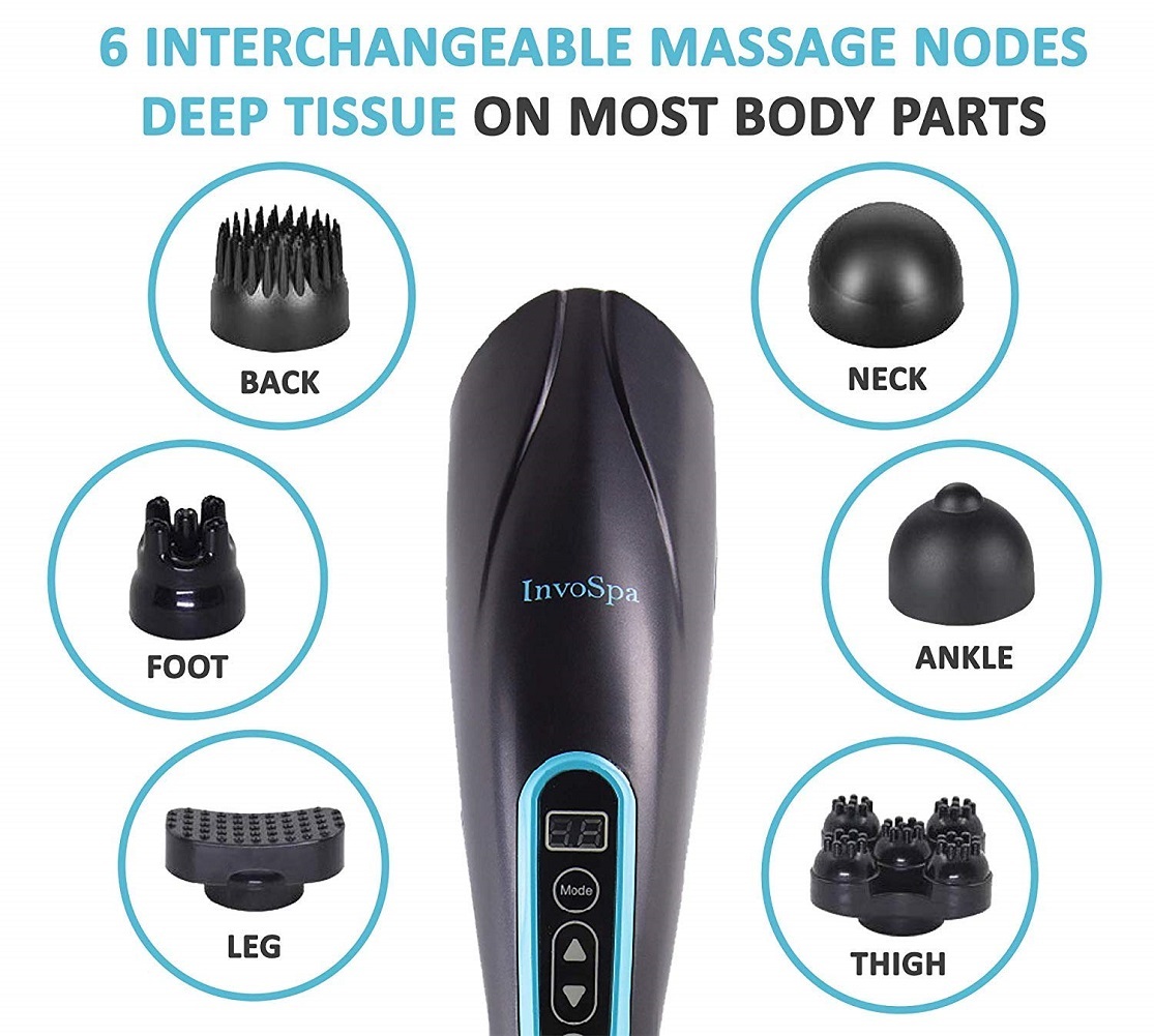 Handheld Percussion Back Massager - for Deep Tissue Massage - Electric Neck