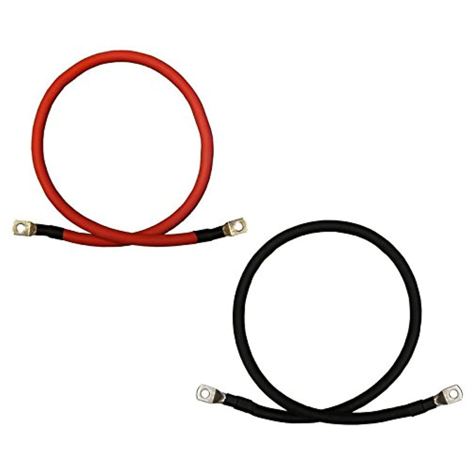 4 Awg Gauge Red + Black Pure Copper Battery Inverter Cables Solar, Rv,