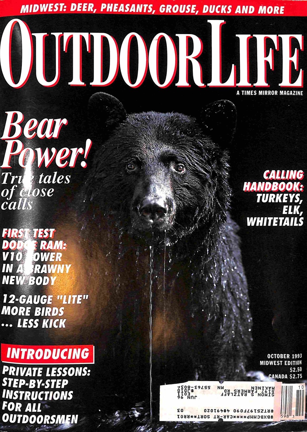 Outdoor Life, October 1993 Magazines