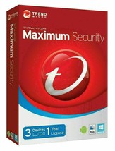 Trend Micro Maximum Security 2021 - 3 Pc Device For 2 Years - Download - $8.24