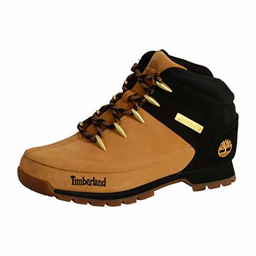 Timberland Men's Ankle Chukka Boots, Yellow Wheat Nubuck W Black, 43.5 EU
