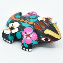 Handmade Alebrijes Oaxacan Copal Wood Carving Folk Art Horned Toad Frog Figurine