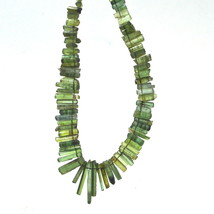 47 Ct Natural Green Tourmaline Necklace 8 Inch Bead Collectable Item For Fashion - $51.00