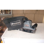 ROCKWELL 115 VOLT MODEL 90 USED & MODIFIED 6A 3" X 21" BELT SANDER WITH DUST BAG - $166.47