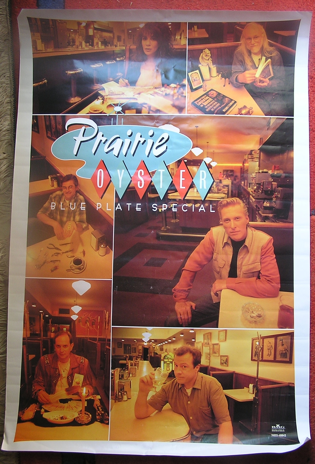 Prairie Oyster 1997 Rare Poster BMG Music Canada Blue Plate Special 36*