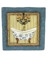 French Country Bathroom Tiles Jo Moulton Cast Iron Footed Bathtub Wall A... - $19.79