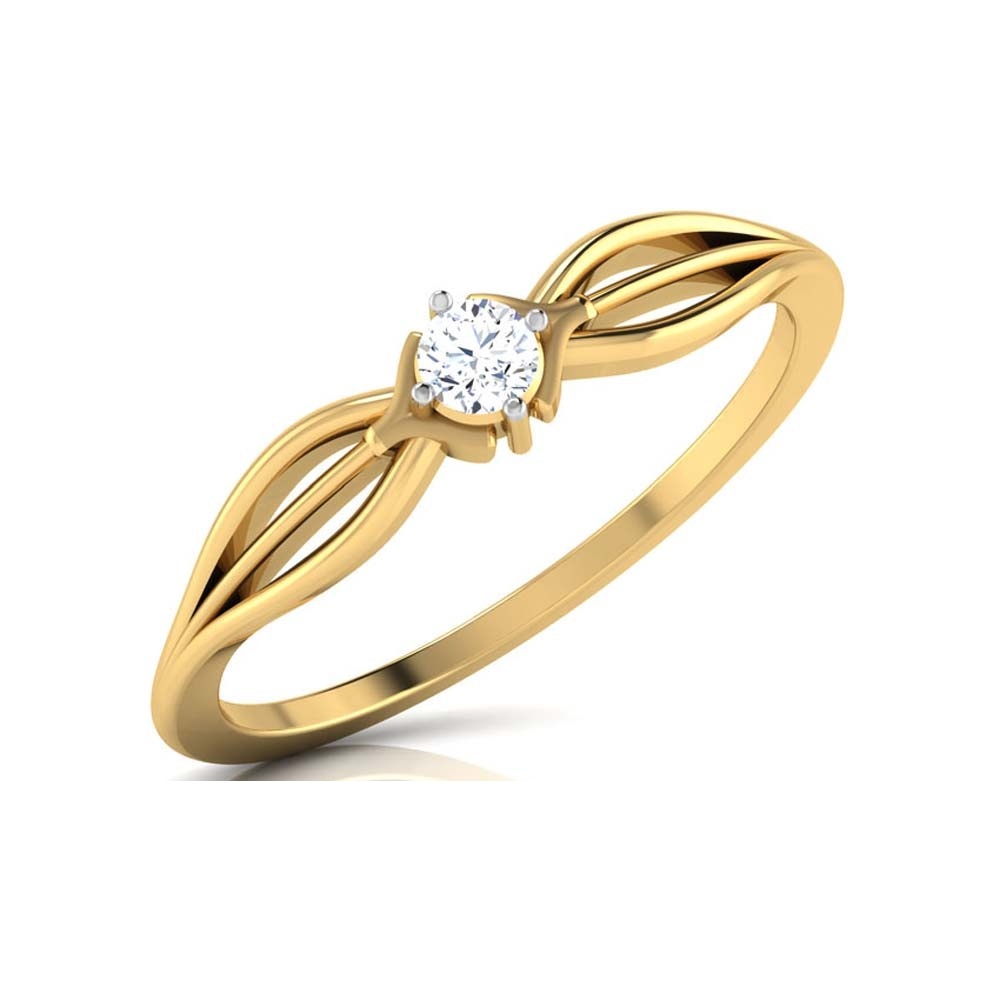 Awesome RD Cut White CZ Diamond 14K Yellow Gold Fn Engagement Solitaire Ring