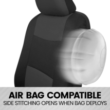 Polypro Car Seat Covers Full Set in Charcoal on Black – Front and Rear Split Ben image 7