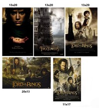 5 Movie POSTERS LORD OF THE RINGS LOTR Original 2001-2003 FOTR ROTK Tril... - $29.95