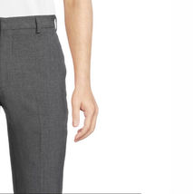 George Men’s Comfort Classic Fit Flat Front Suit Formal Grey Dress Pants image 3