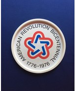 Vintage 70s 1776-1976 bicentennial round metal 11&quot; tray - $22.00