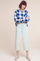 NWT ANTHROPOLOGIE CHINO SKY CROPPED WIDE-LEGS PANTS - $79.99