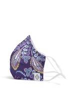 VERA BRADLEY Fitted Mask Garden Adjustable Reusable Cotton Floral Purple... - $9.27