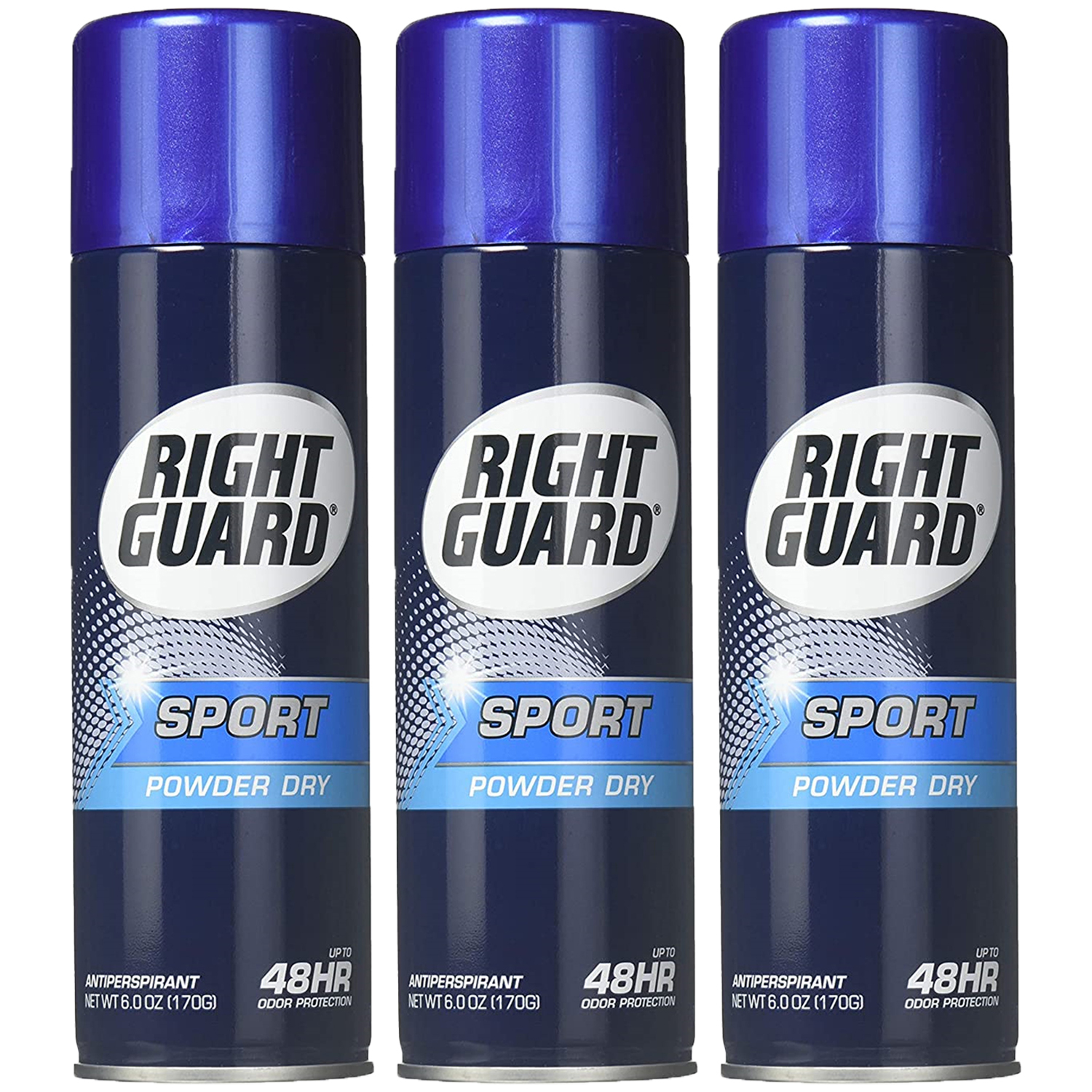 Pack of (3) New Right Guard Aerosol Sport Powder Dry Antiperspirant, 6 oz