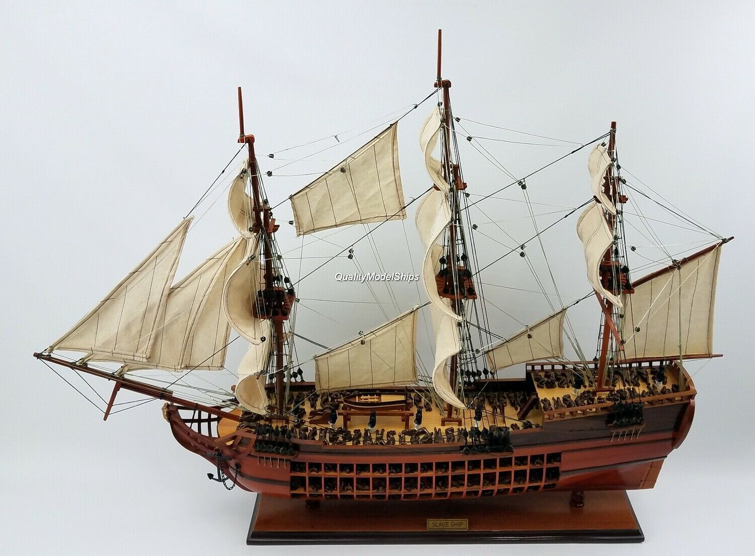 Slave Ship Display Wooden Ship Model - Miniatures