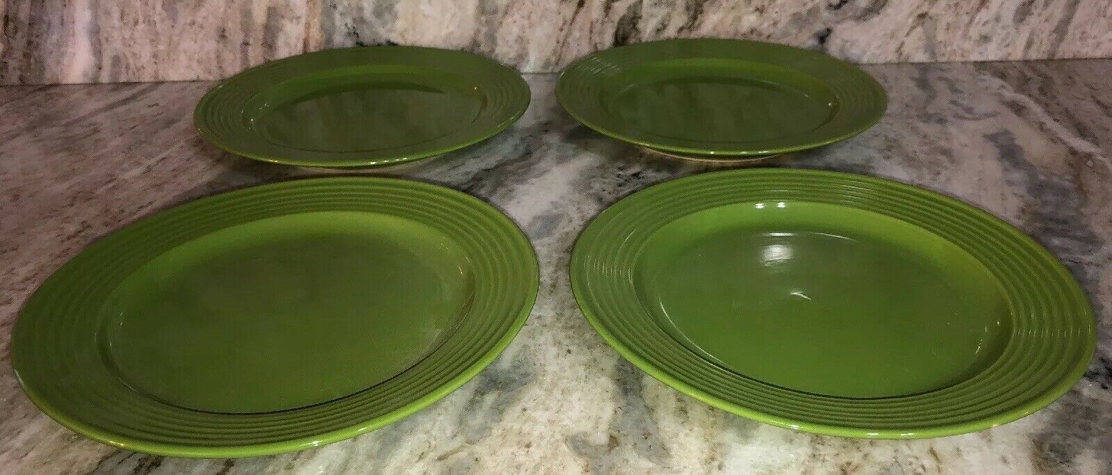Royal Norfolk 10 1/2" Dinner Plates Set Of 4 Lime Green(New)SHIPS N 24H RARE NEW Plates