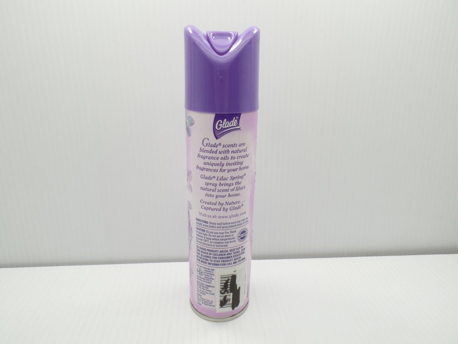 Johnson Wax Glade Lilac Spring Air Freshener Spray 9 oz 85 Full 2002 Can Air Fresheners