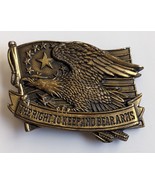 The Right To Keep and Bear Arms Solid Brass Belt Buckle - $19.95