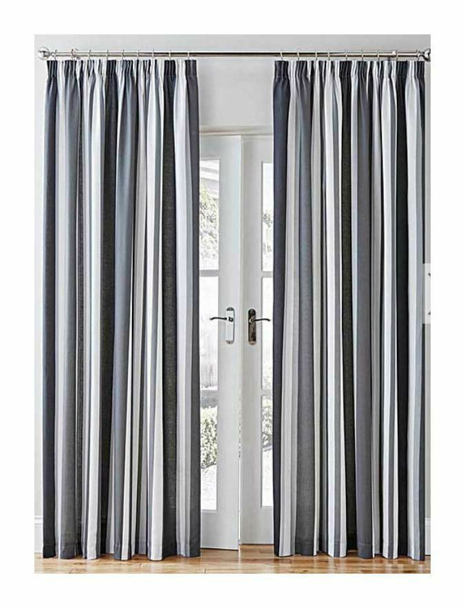 New Vertical Stripe Grey 46 X 72 Pencil And 50 Similar Items