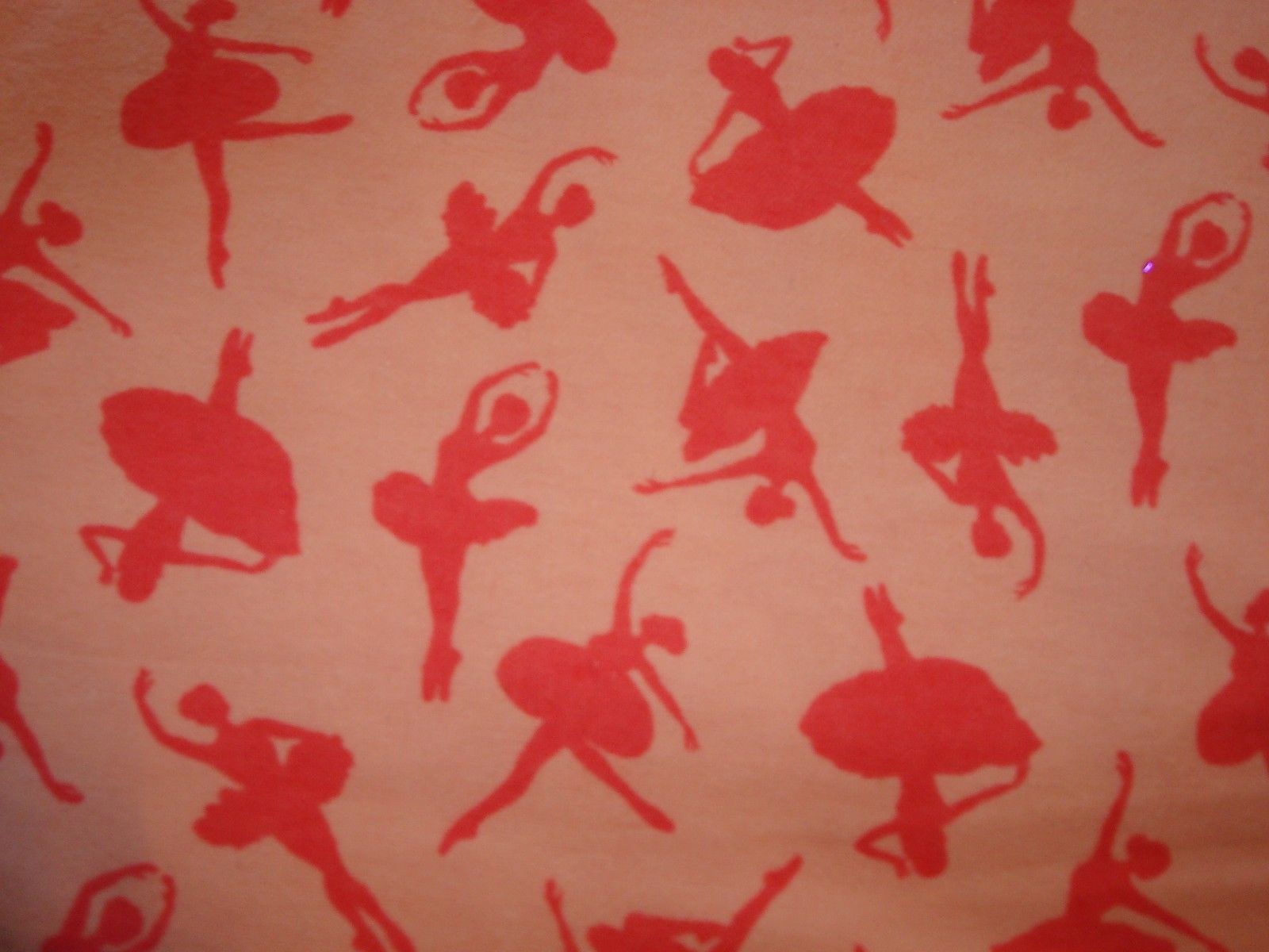 Pink Ballerina Flannel Fabric By the Yard; Prima Ballerina Fabric; Tiny