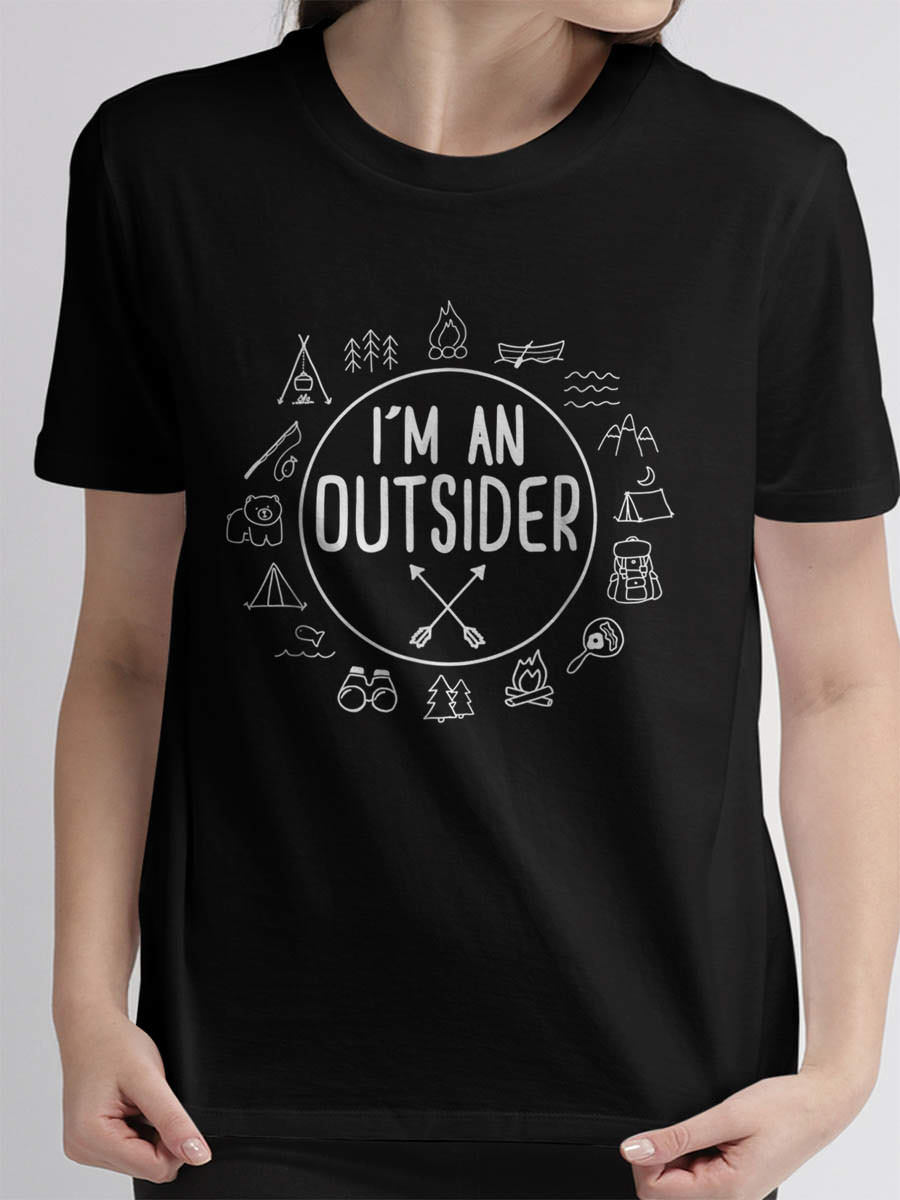LDT Women Shirt Outsider TShirt Outdoors Camping Hiking White Design